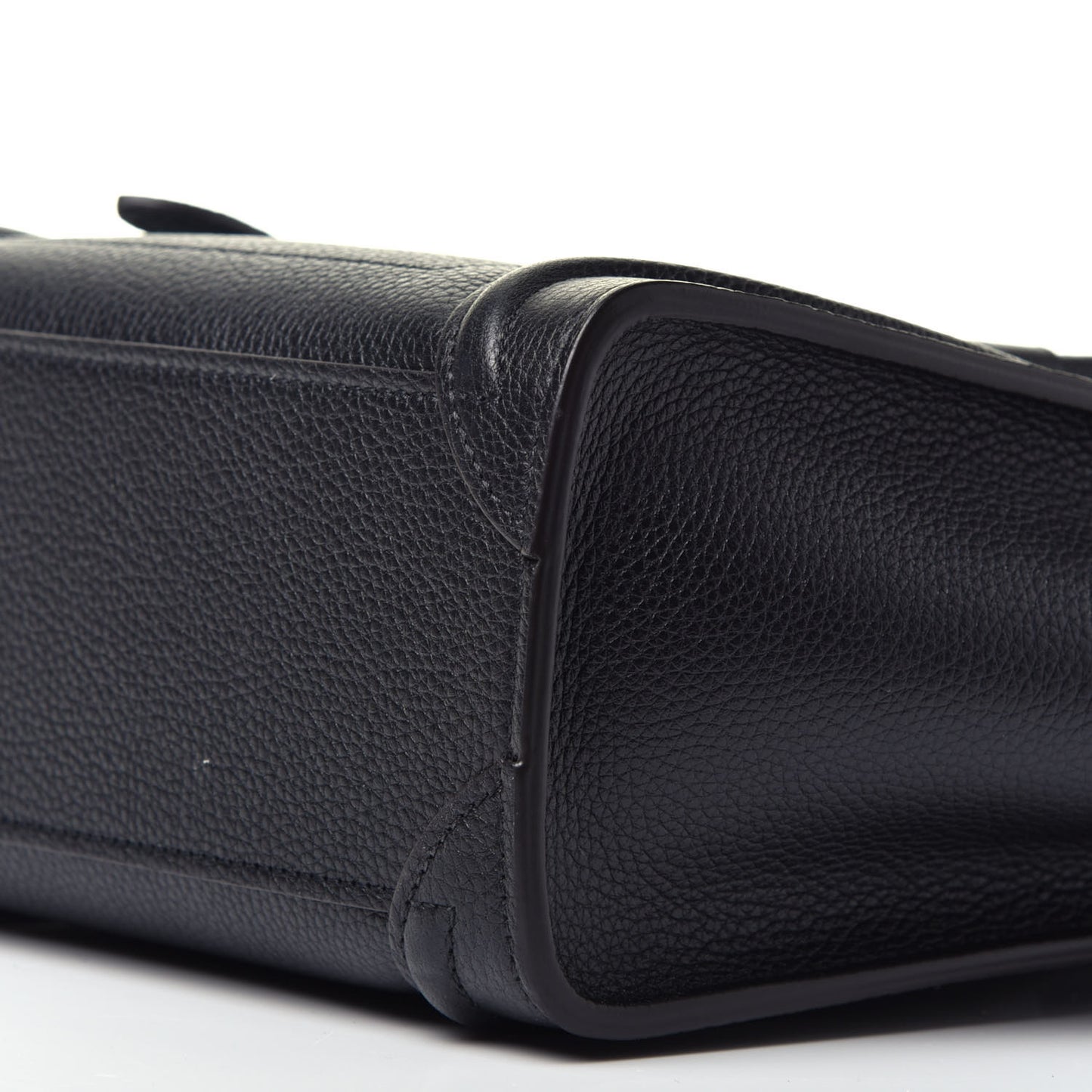 Drummed Calfskin Nano Luggage Black