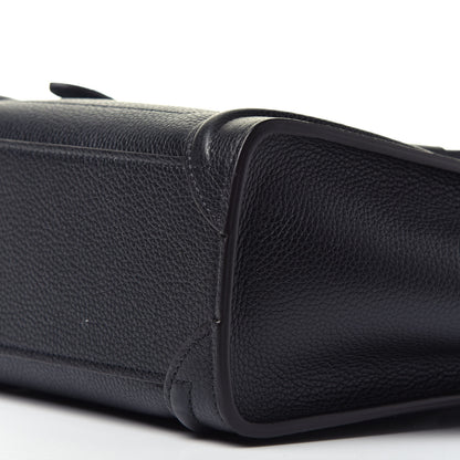 Celine Drummed Calfskin Nano Luggage Black 9 of 9