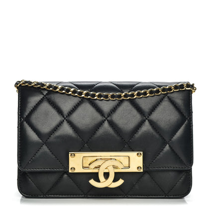 Chanel Lambskin Quilted Golden Class Wallet on Chain WOC Black 1 of 7