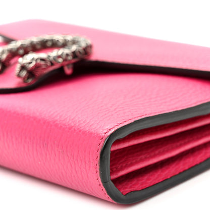 Gucci Dollar Calfskin Crystal Mini Dionysus Chain Wallet Box Pink 9 of 9