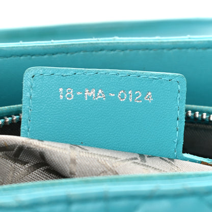 Christian Dior Lambskin Cannage Medium Lady Dior Turquoise 7 of 20