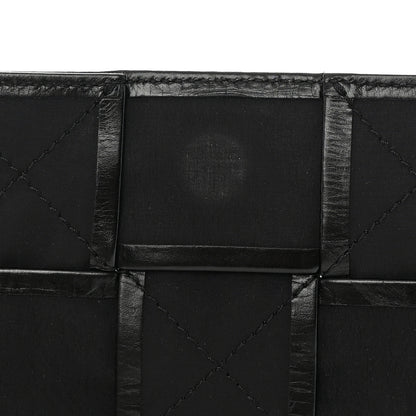 Bottega Veneta Paper Calfskin Maxi Intreccio Cassette Crossbody Bag Black 11 of 13