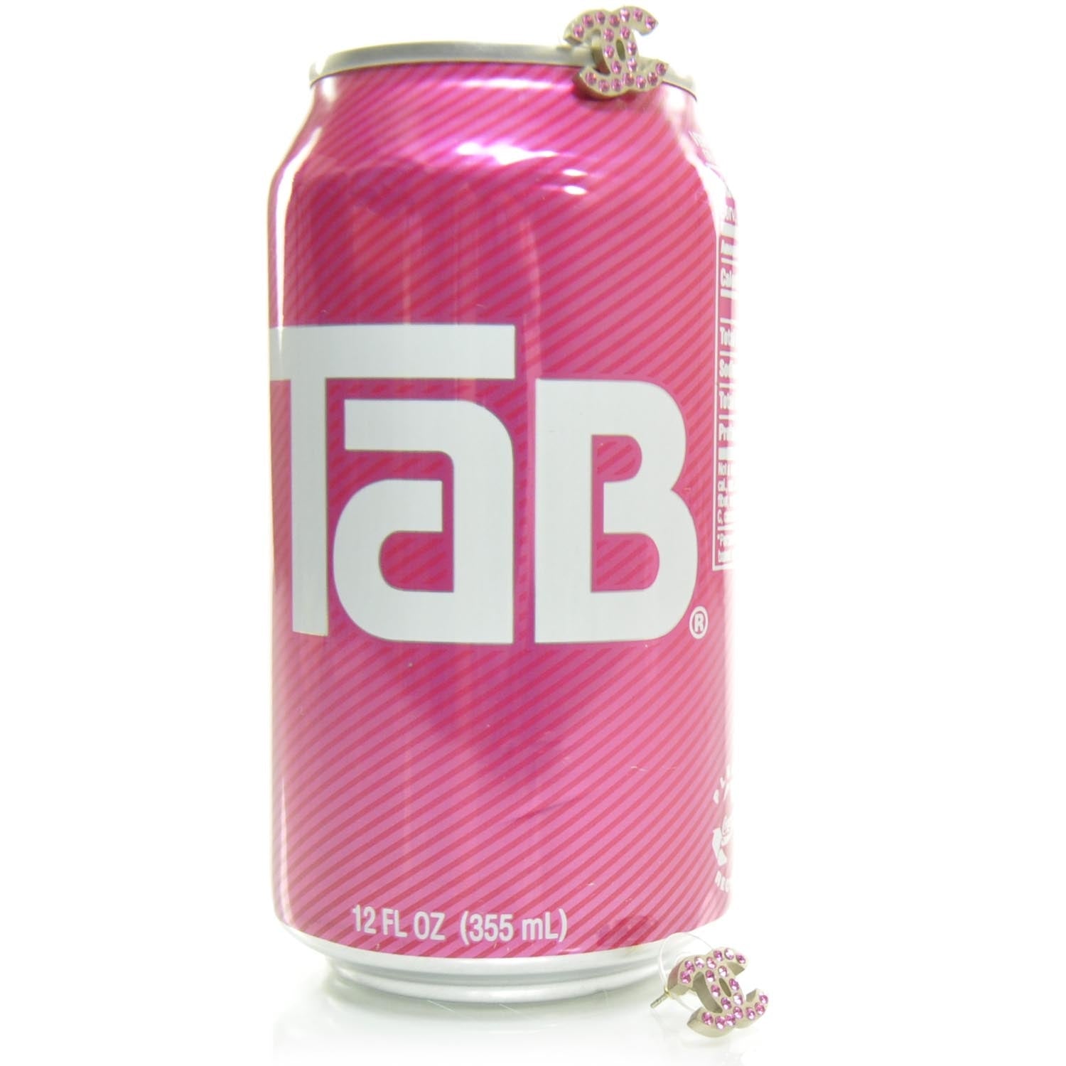 Chanel Crystal CC Logo Earrings Pink 3 of 4