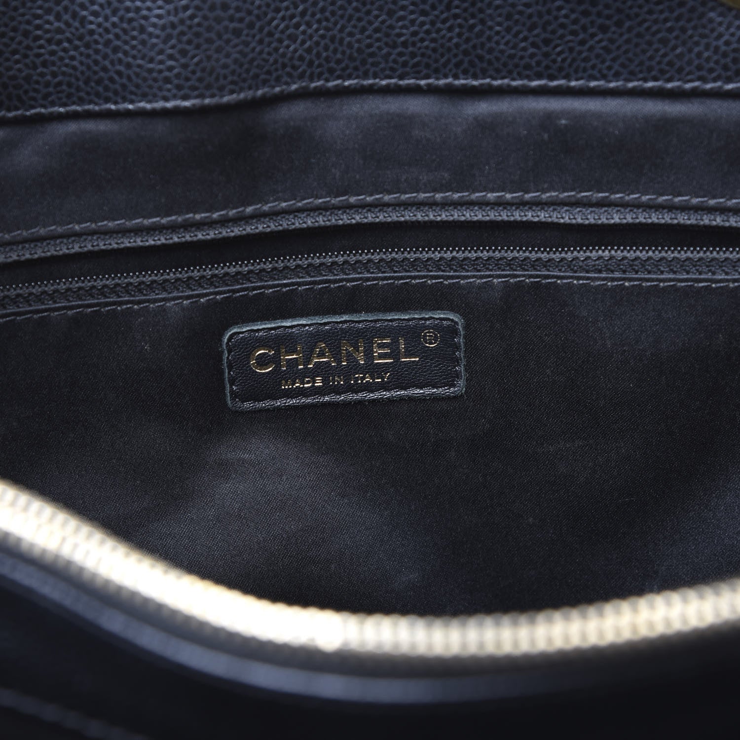 Chanel Caviar Quilted XL Grand Shopping Tote GST Black 7 of 9