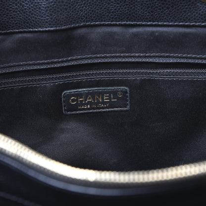 Chanel Caviar Quilted XL Grand Shopping Tote GST Black 7 of 9