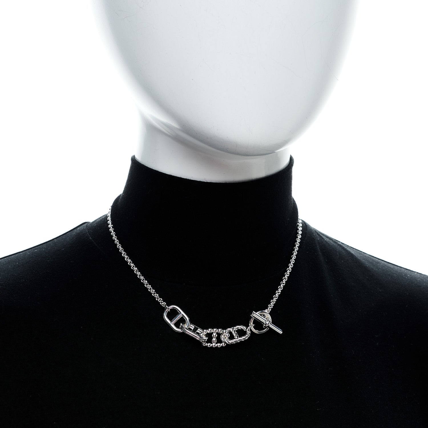 Hermes Sterling Silver PM Allea II Necklace 2 of 5