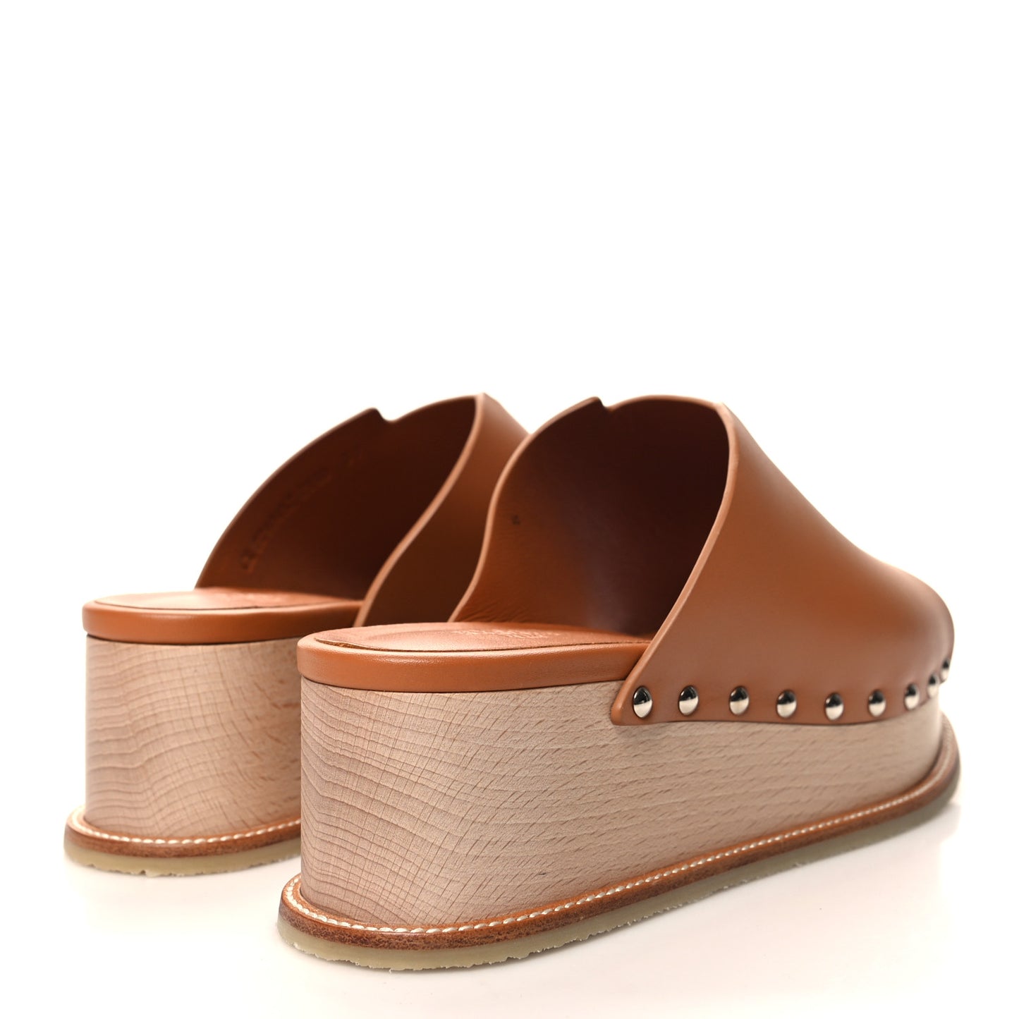 Calfskin Ellipse Mules 37 Marron Glaise