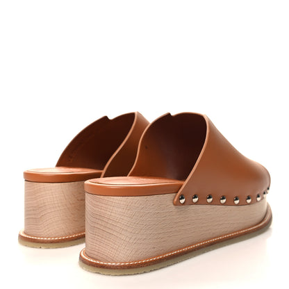 Hermes Calfskin Ellipse Mules 37 Marron Glaise 4 of 10