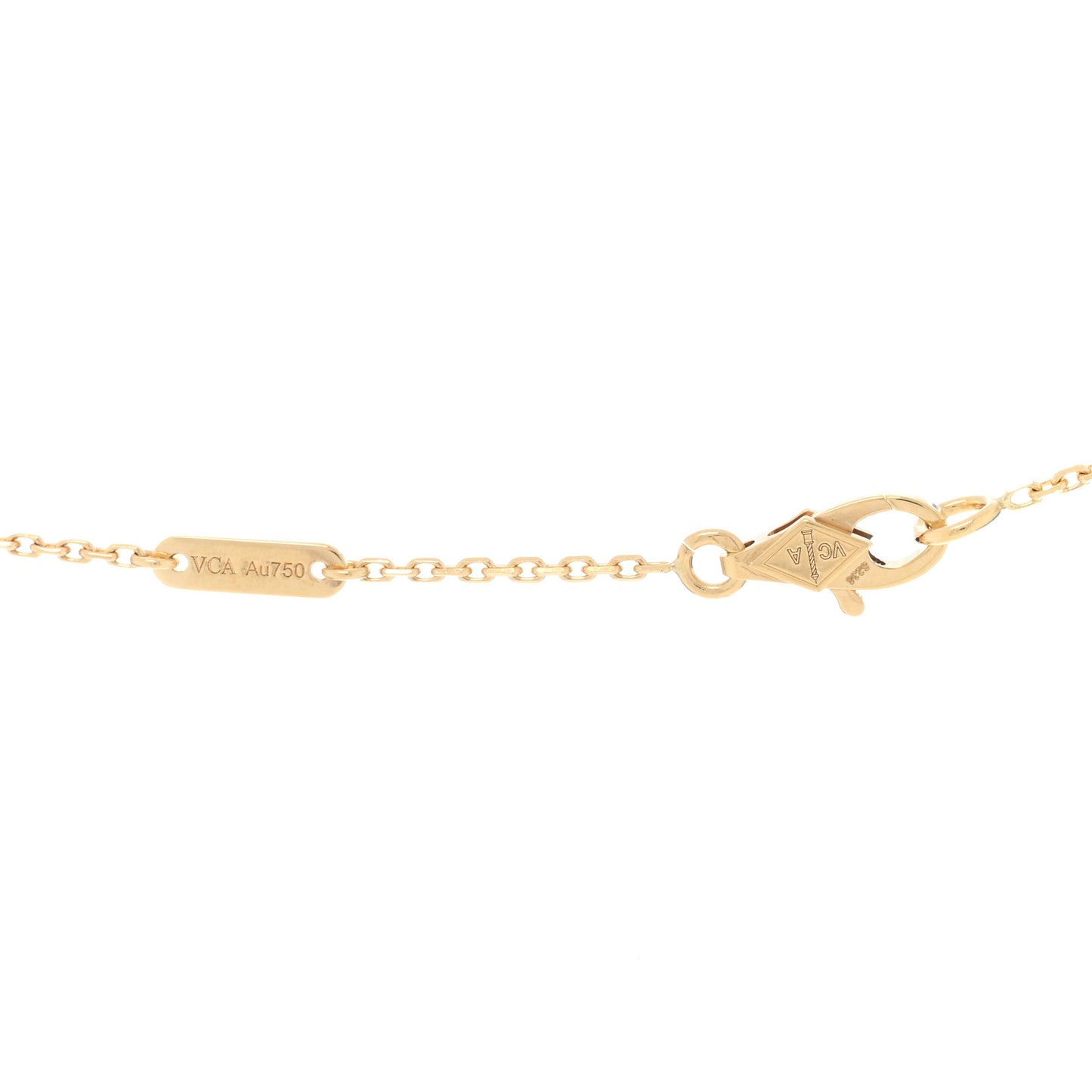 VAN CLEEF & ARPELS 18K Yellow Gold Mother of Pearl Sweet Alhambra Butterfly Pendant Necklace