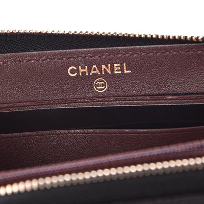 Chanel Caviar Quilted Medium Zip Around Wallet Black 6 of 9