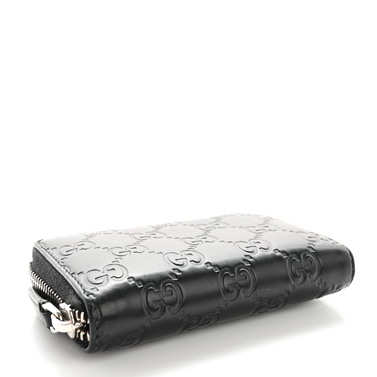 Guccissima Zip Around Card Case Black