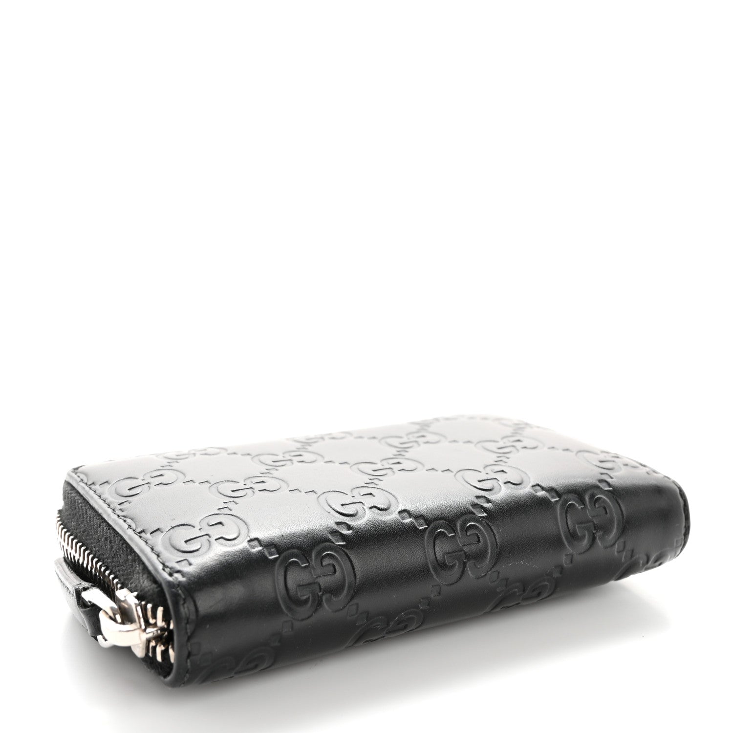 Gucci Guccissima Zip Around Card Case Black 4 of 10