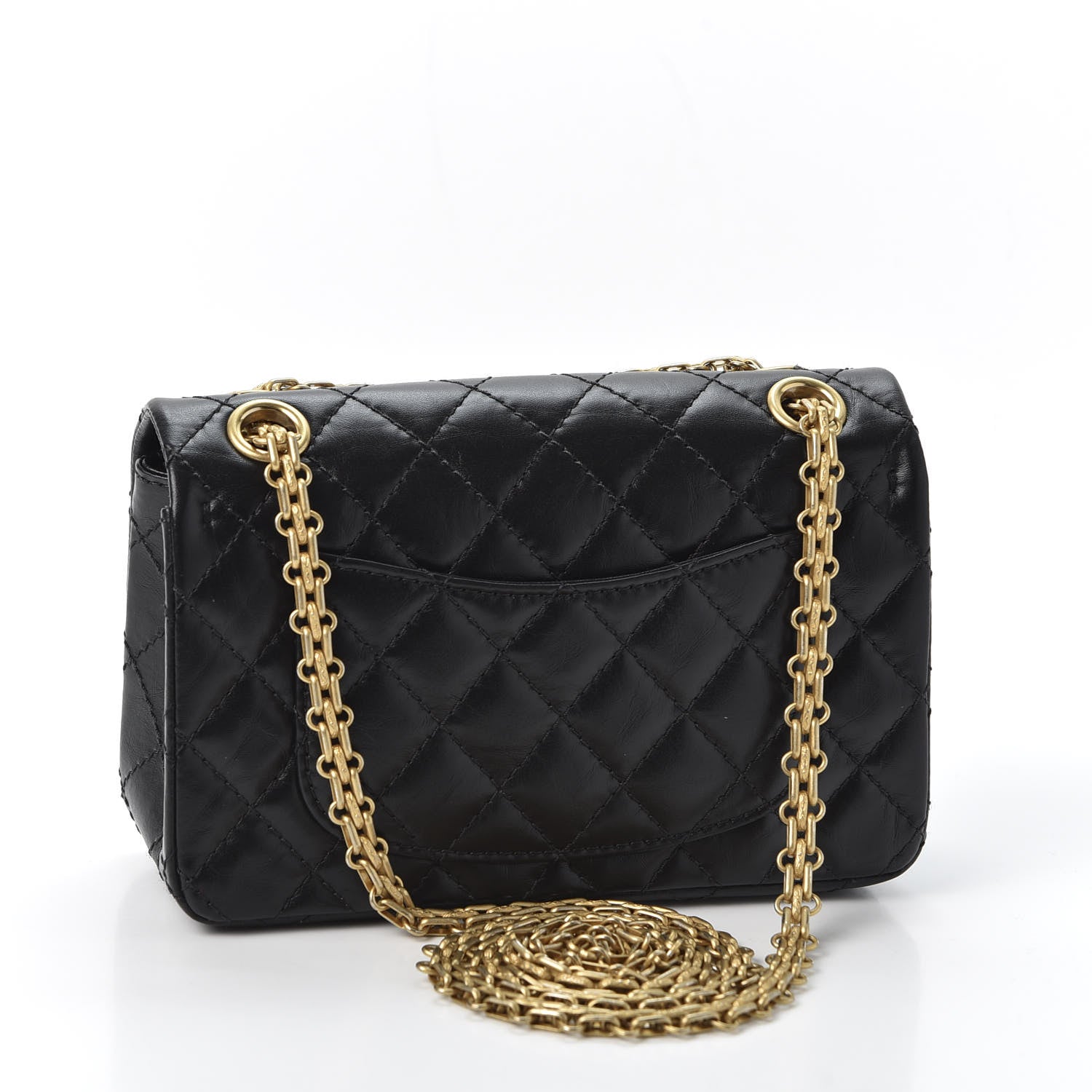 Chanel Aged Calfskin Quilted 2.55 Reissue Mini Flap Black 2 of 10