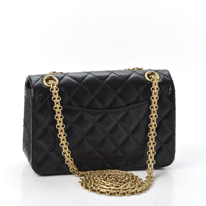 Chanel Aged Calfskin Quilted 2.55 Reissue Mini Flap Black 2 of 10