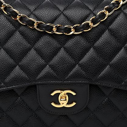 Chanel Caviar Quilted Jumbo Double Flap Black 8 of 10