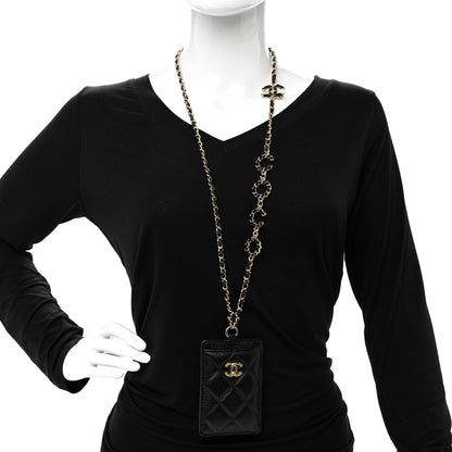 Chanel Caviar Quilted Miss Coco Card Holder On Chain Black 2 of 10