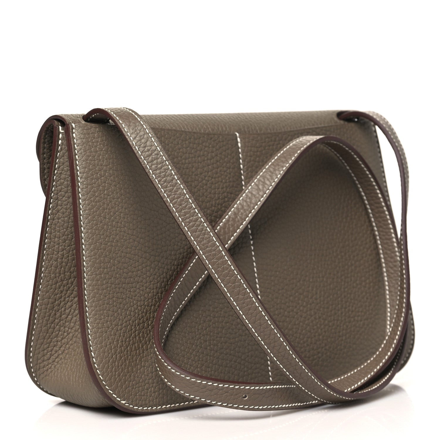 Hermes Taurillon Clemence Halzan 25 Etoupe 2 of 10