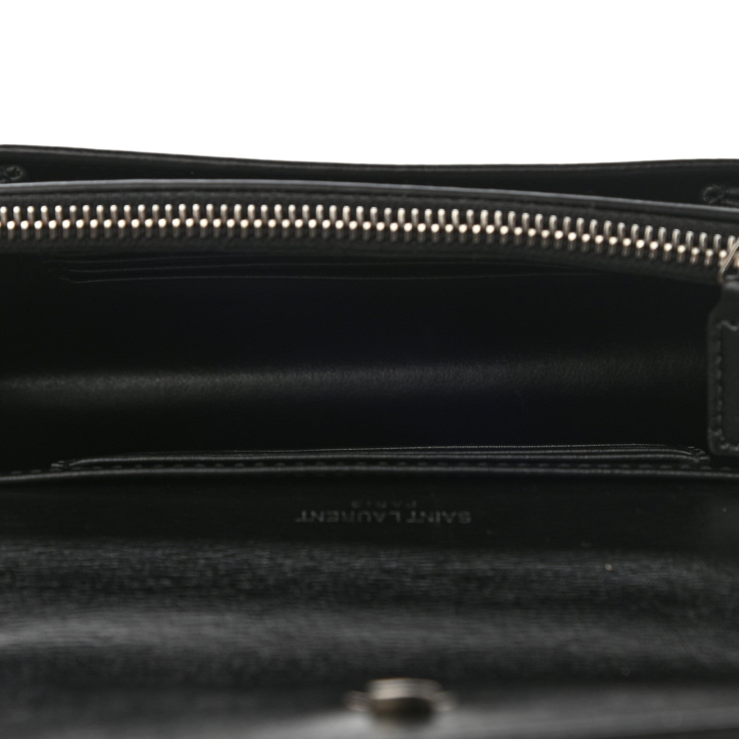 Saint Laurent Calfskin Monogram Sunset Chain Wallet Black 4 of 9