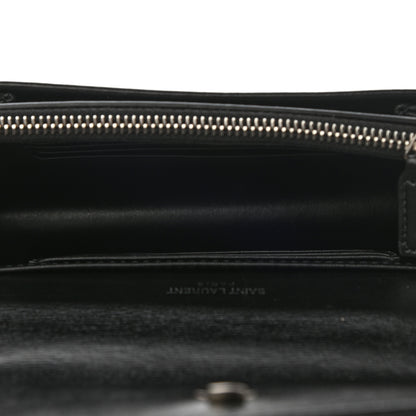 Saint Laurent Calfskin Monogram Sunset Chain Wallet Black 4 of 9