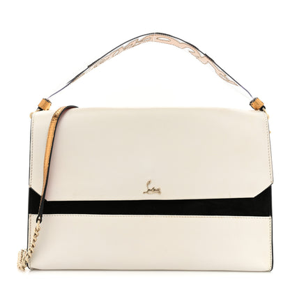 Christian Louboutin Calfskin Broken Glass Loubiblues Disikroul Satchel Latte Bronze 1 of 20