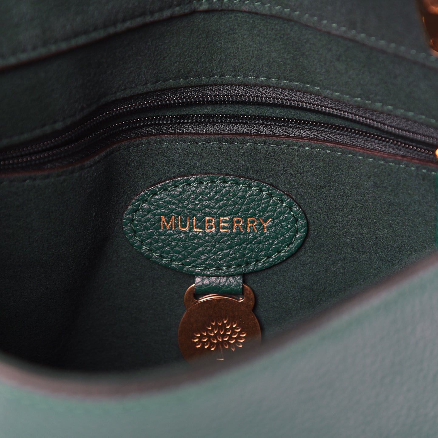 Small Classic Grain Calfskin Small Lily Flap Emerald