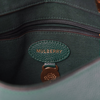 Mulberry Small Classic Grain Calfskin Small Lily Flap Emerald 5 of 11