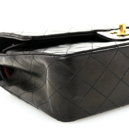 Chanel Lambskin Quilted Medium Double Flap Black 9 of 10