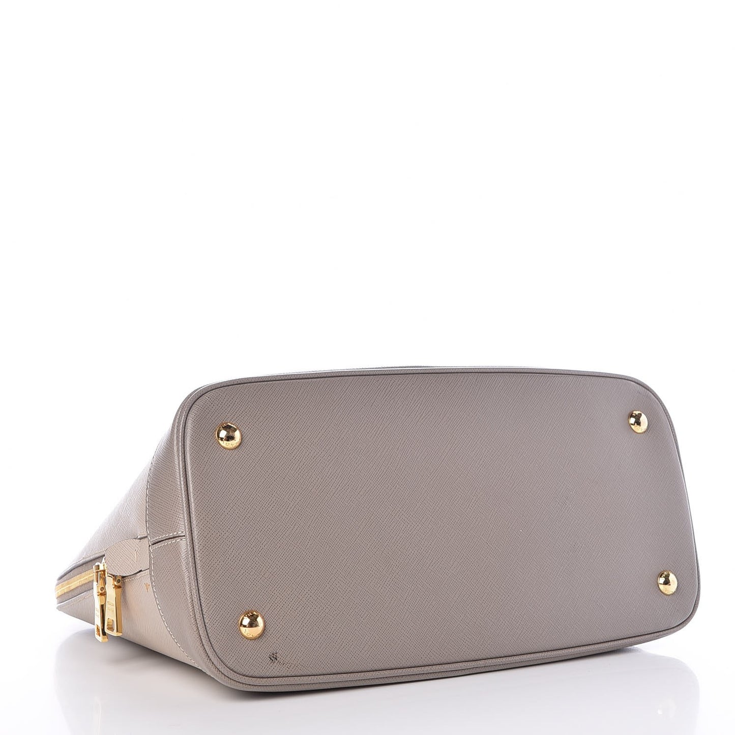 Saffiano Lux Bi-Color Promenade Dome Tote Pomice Argilla