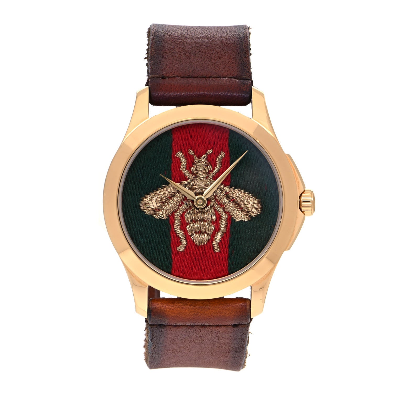 Gucci Stainless Steel Calfskin 38mm Le Marché Des Merveilles Bee Quartz Watch 1 of 5