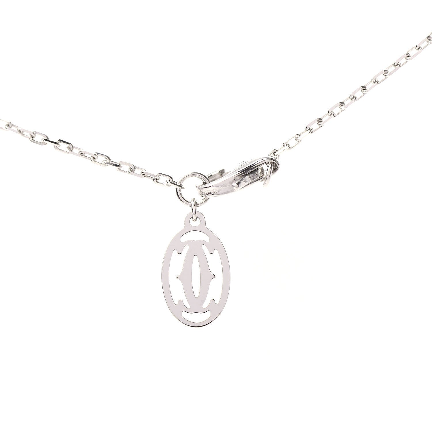 Cartier 18K White Gold Diamond SM D'Amour Pendant Necklace 4 of 6