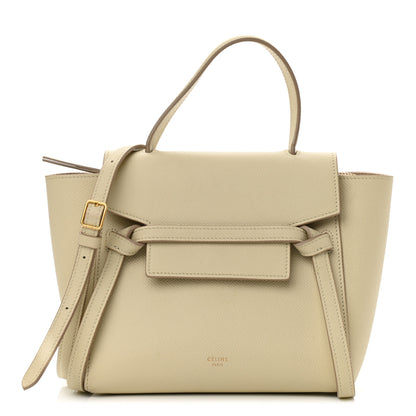 Celine Grained Calfskin Nano Belt Bag Chalk 1 of 9