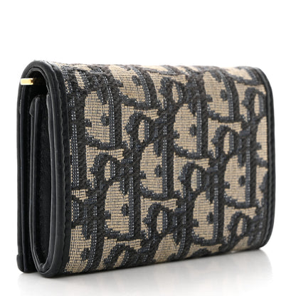Christian Dior Oblique 30 Montaigne Glycine Wallet Blue 3 of 8