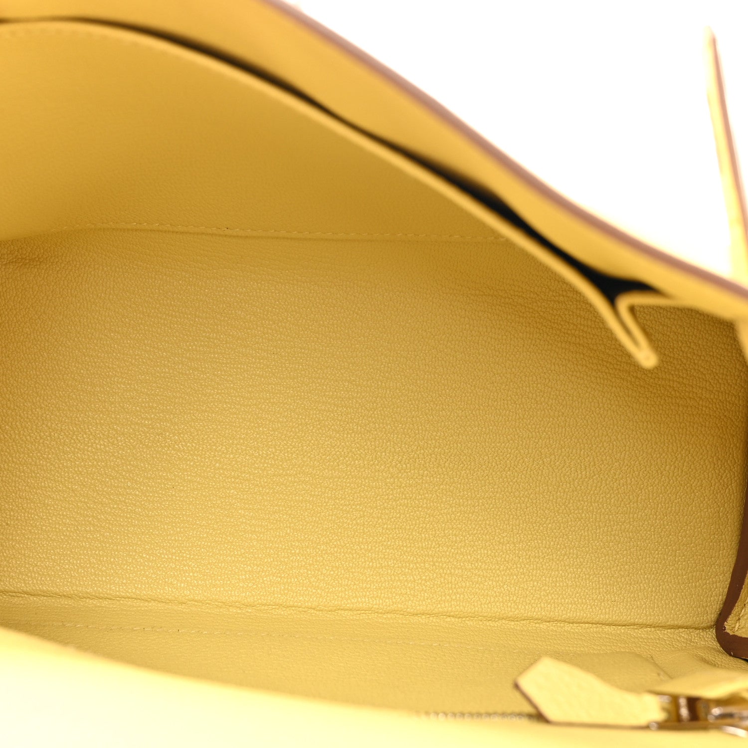 Hermes Taurillon Novillo Kelly Retourne 25 Jaune Poussin 5 of 11