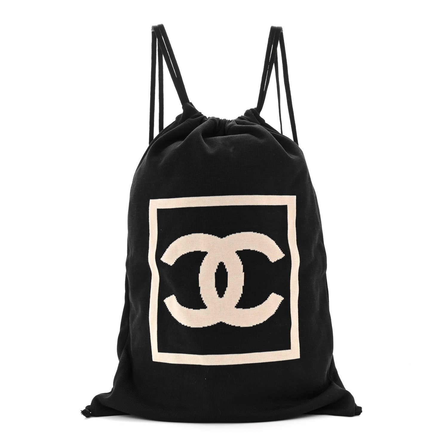 Chanel Cotton CC Drawstring Sport Line Backpack Black 1 of 10
