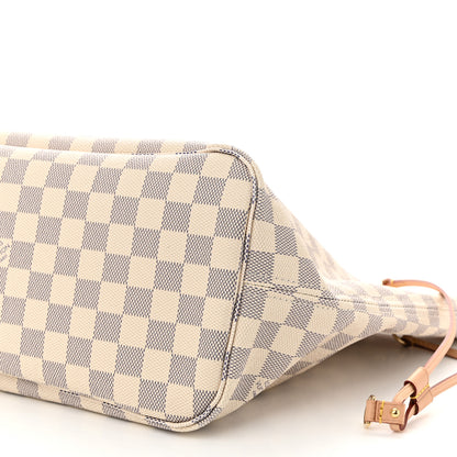 Louis Vuitton Damier Azur Neo Neverfull MM Rose Ballerine 10 of 10