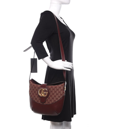 Gucci GG Monogram Calfskin Medium Arli Shoulder Bag Sahara Rubino Chardonnay 2 of 9