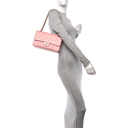Chanel Iridescent Caviar Quilted Medium Double Flap Rose Pink 2 of 11