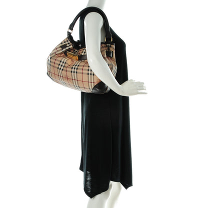 Burberry Haymarket Check Medium Willenmore Hobo Chocolate 2 of 13