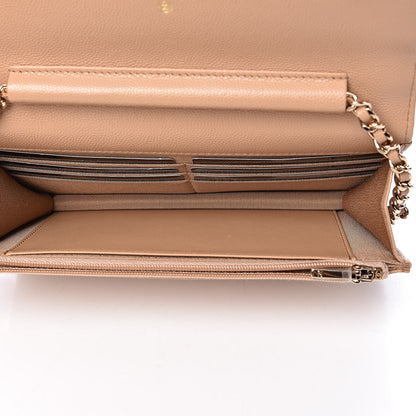Chanel Caviar Quilted Wallet On Chain WOC Beige 5 of 11