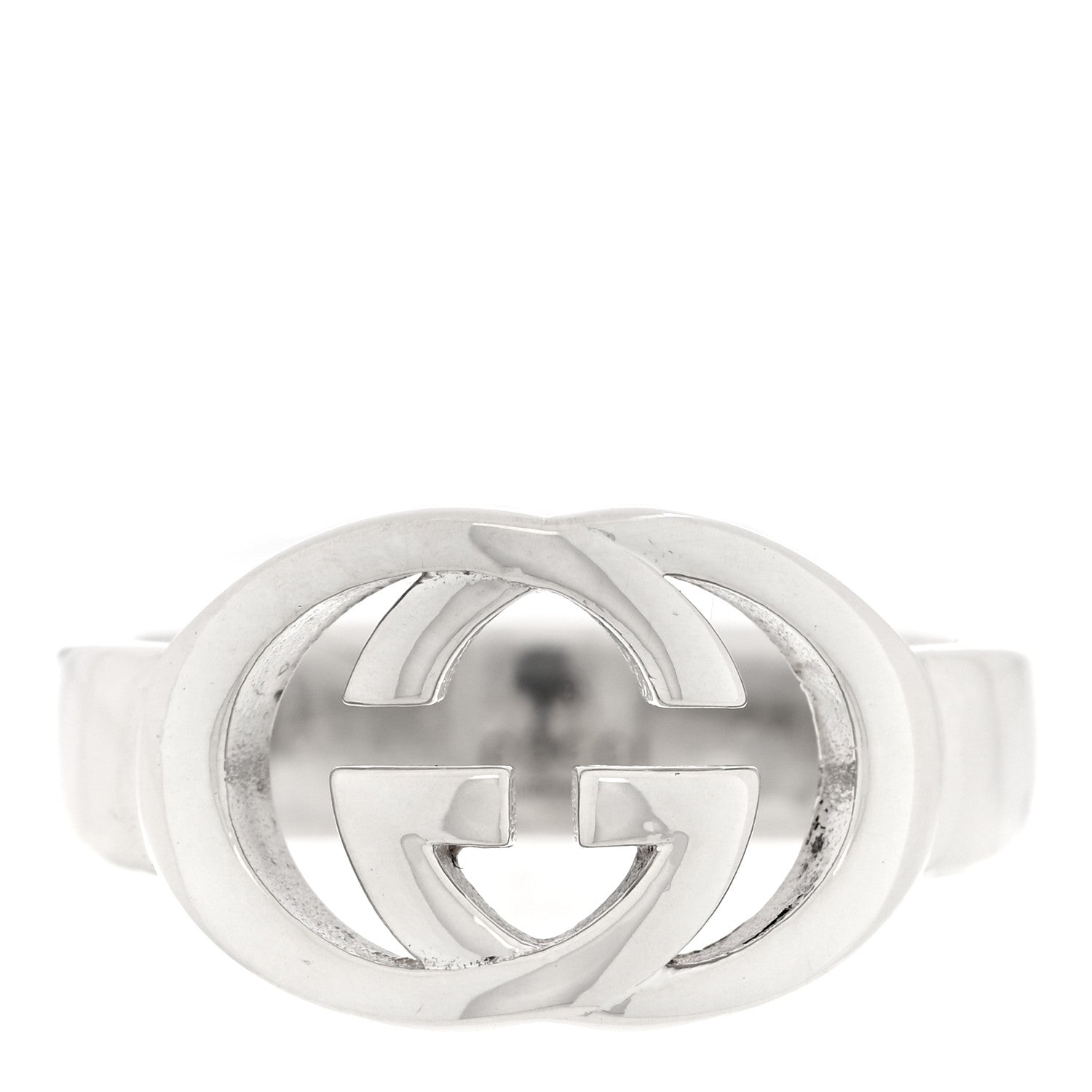Gucci Sterling Silver Interlocking G Ring 54 7 1 of 4