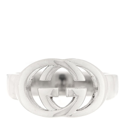 Gucci Sterling Silver Interlocking G Ring 54 7 1 of 4