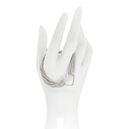 Tiffany Sterling Silver Heart Mesh Bracelet 2 of 5