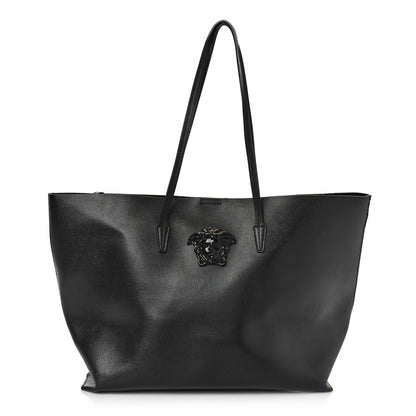 Versace Saffiano Palazzo Medusa Tote Black 3 of 10