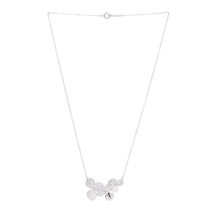 Tiffany Platinum Diamond Mini Paper Flowers Cluster Pendant Necklace 2 of 5