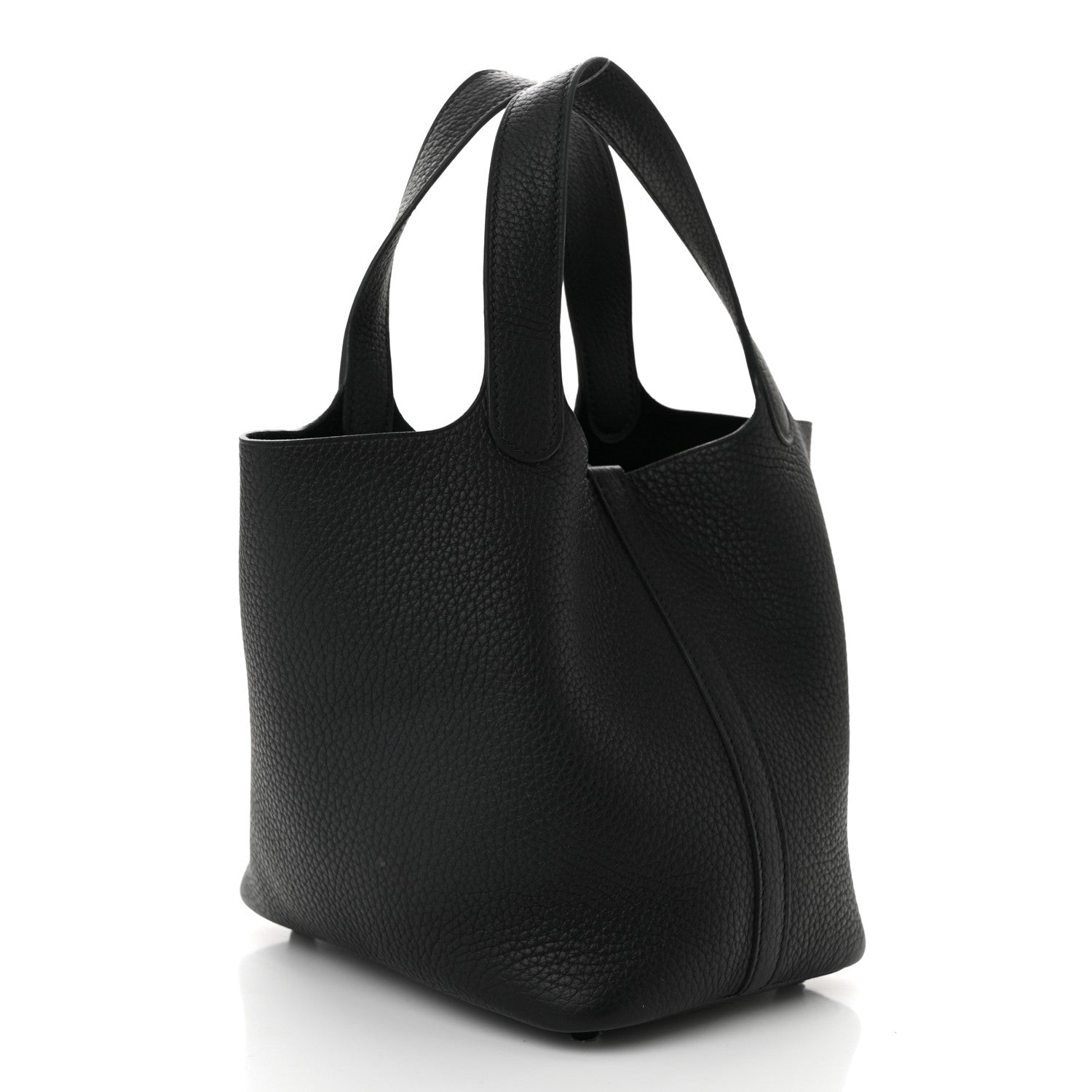 Hermes Taurillon Clemence Monochrome Picotin Lock 18 PM Black 3 of 11
