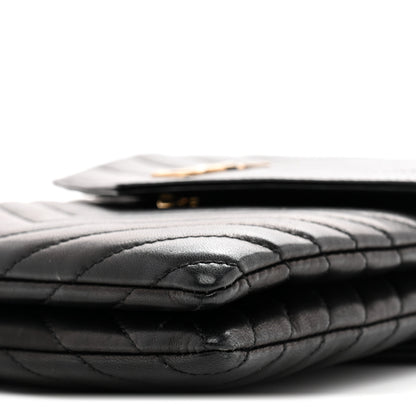 Saint Laurent Lambskin Quilted Double Flap Bag Black 10 of 13