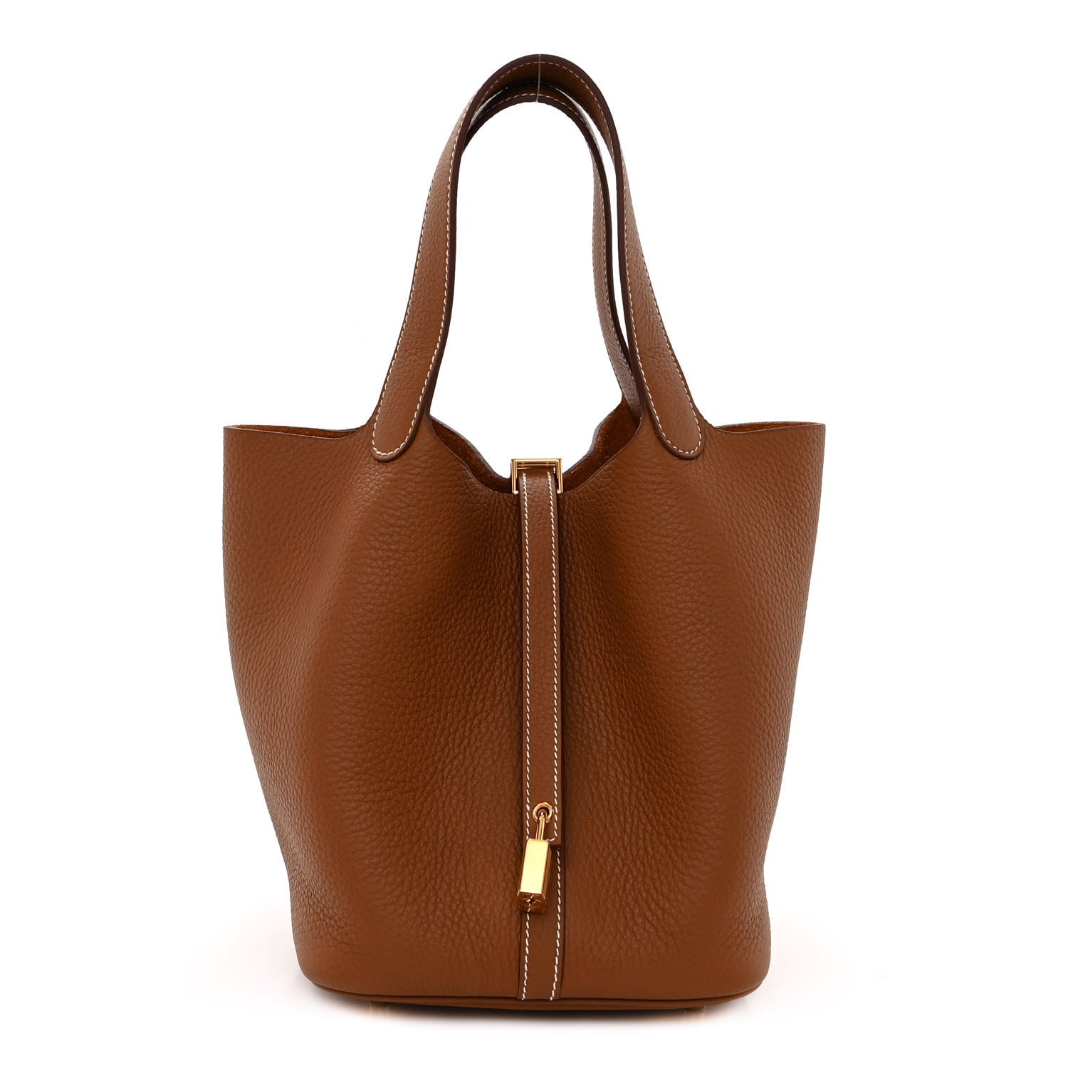 Hermes Taurillon Clemence Picotin Lock 22 MM Gold 1 of 10