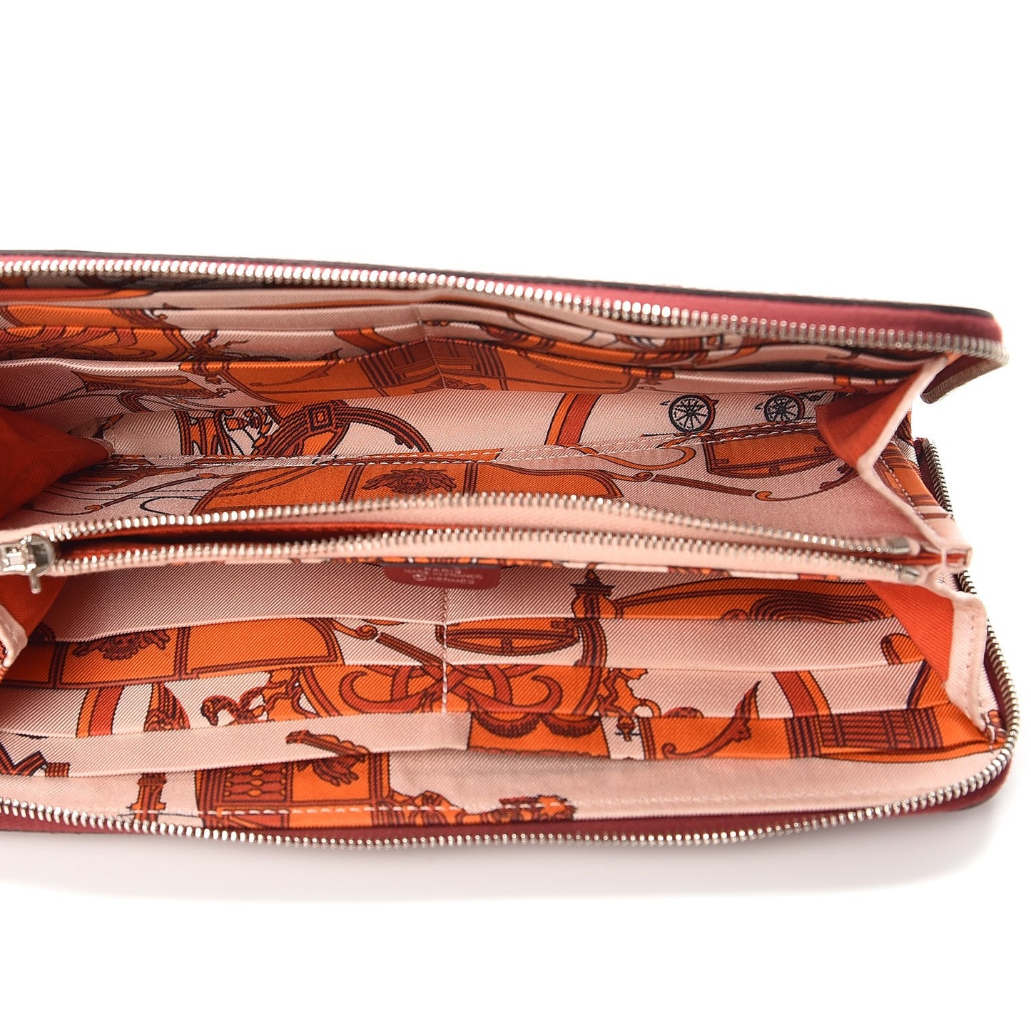 Epsom Silk'In Wallet Rouge Grenat Rose Eglantine