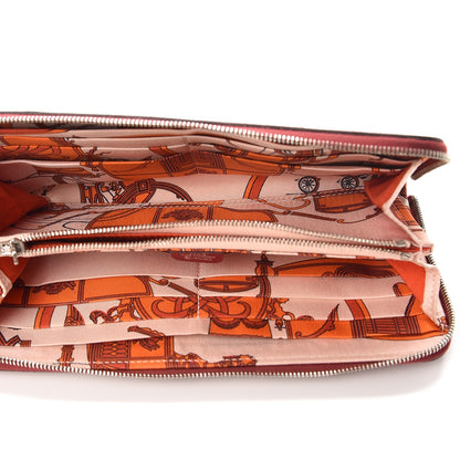 Hermes Epsom Silk'In Wallet Rouge Grenat Rose Eglantine 5 of 7