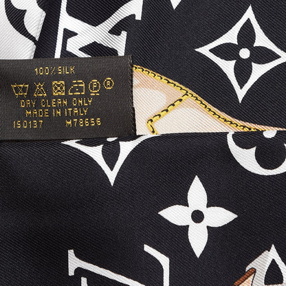 Louis Vuitton Silk Monogram Confidential Bandeau Black 4 of 4